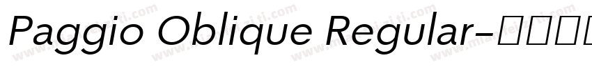 Paggio Oblique Regular字体转换